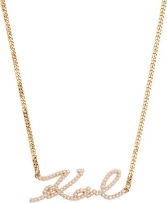 K/Signature pearl-embellished necklace