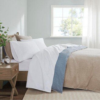 Gracie Mills 4-pc Premier Comfort 600 Thread Count Pima Solid Cotton Sheet Set, White - California King