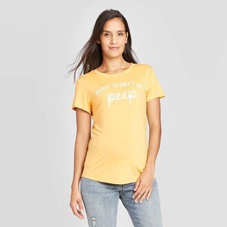 Isabel Maternity by Ingrid & Isabel Maternity Short Sleeve Ready To Meet My Peep Eater Graphic T-Shirt - Iabel Maternity by Ingrid & Iabel™ Yellow XS