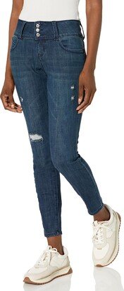 Royalty For Me Women's Wannabettabutt Mid-Rise 3-Button Lycra Sustainable Jean