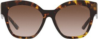 Prada Eyewear Butterfly-Frame Logo-Printed Sunglasses-AA