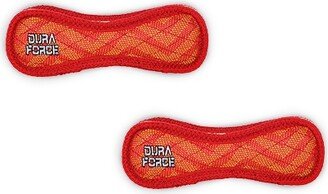 DuraForce Jr Bone ZigZag Red-Red, 2-Pack Dog Toys