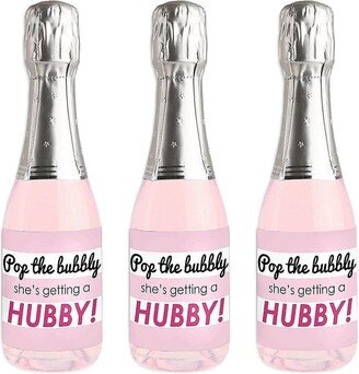 Big Dot Of Happiness Bride-To-Be - Mini Wine Bottle Stickers - Bachelorette Party Favor Gift - 16 Ct