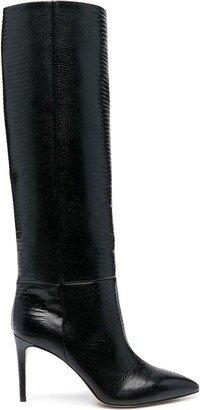 100mm Leather Stiletto Boots