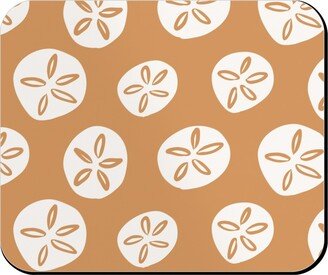 Mouse Pads: Sand Dollar Sea Shells Mouse Pad, Rectangle Ornament, Orange