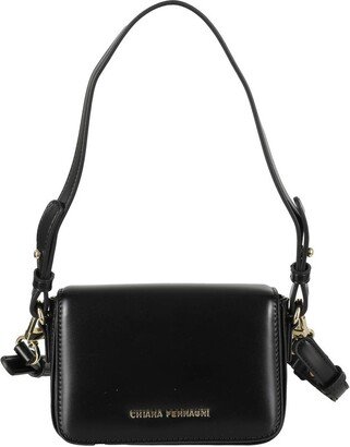 Logo Lettering Foldover Top Shoulder Bag