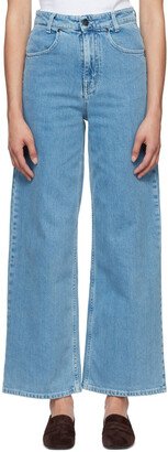 Blue Wide Leg Eco Jeans