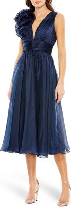 Empire Rosette Midi Dress