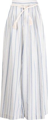 Chintz striped wide-leg trousers