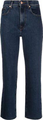 Logan raw-cut cropped jeans