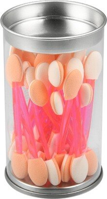 Unique Bargains Short Sponge Dual Sides Eye Shadow Makeup Brushes Applicator Pink 25 PCS