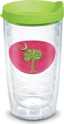 Tervis South Carolina Flag Made in Usa Double Walled Insulated Tumbler Travel Cup Keeps Drinks Cold & Hot, 16oz, Pink and Green