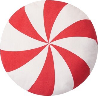 Birch Trail Holiday Peppermint Decorative Pillow, 13 Round