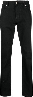 Five-Pocket Button-Up Straight-Leg Trousers