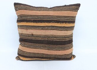 Personalized Gift, Body Pillow, Throw Brown Pillow Covers, Striped Bedding Handmade Gift 2853