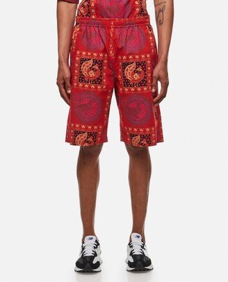 Paisley Printed Basketball Shorts