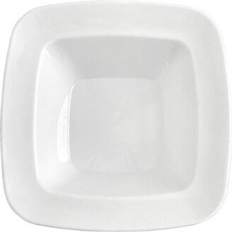 12 oz. Solid White Rounded Square Disposable Plastic Soup Bowls (120 Bowls)