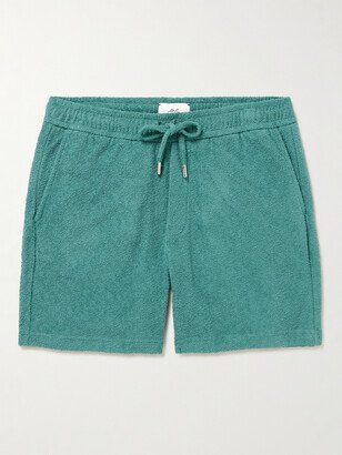 Straight-Leg Organic Cotton-Terry Drawstring Shorts