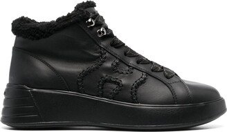 Rebel hi-top leather sneakers