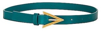 Leather Triangle Belt in Green-AA