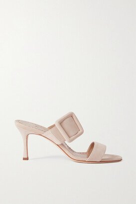 Gable 70 Buckled Suede Mules - Neutrals