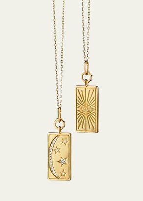 18K Yellow Gold My Sun, Moon, Stars Medallion Necklace