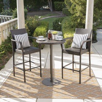 Stella Outdoor 3-piece Wicker 26-inch Round Bar Set