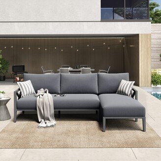 Madison 2-Piece Sectional Set in Grey