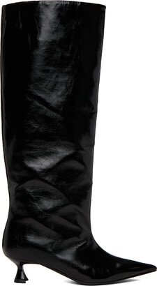 Black Soft Slouchy Tall Boots