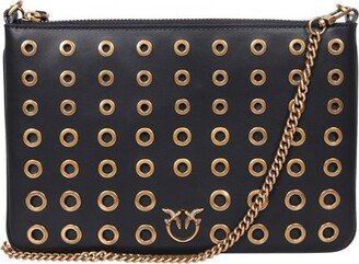 Eyelet Detailed Clutch Bag