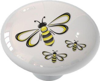 Bumble Bee Flight Decorative Round Drawer Knob