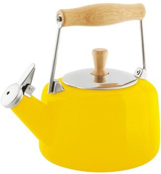 Canary Yellow 1.4 Qt. Enamel-On-Steel Sven Teakett