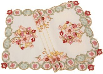 Primrose Embroidered Cutwork Placemats - Set of 4