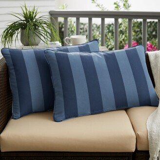 Humble + Haute Preview Capri Outdoor/Indoor Corded Pillow Set of Two 24in x 14in x 6in