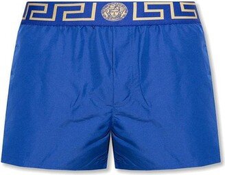 Greca Logo Stretched Swim Shorts