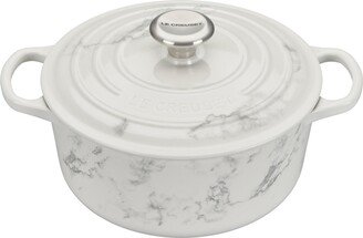 4.5 Quart Cast Iron Round Dutch Oven with Marble Applique