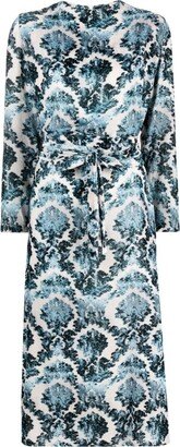 Dafne botanical-print midi dress