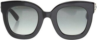 Star Embellished Round Frame Sunglasses