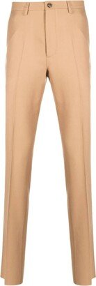 Pressed-Crease Twill Slim-Fit Trousers