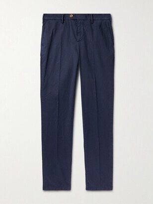 Slim-Fit Stretch-Cotton Gabardine Trousers