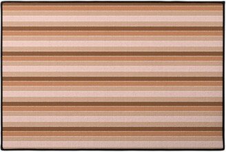 Door Mats: Candy Stripes - Warm Door Mat, Pink