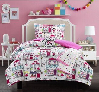 Chic Home Design Kid's City Quaint Town Theme Youth Design 4-Piece Comforter Set Twin, TwinXL by Chic Home
