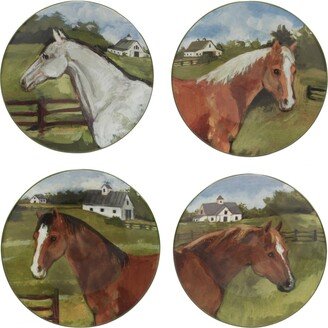 York Stables Set of 4 Salad Plate 8.5