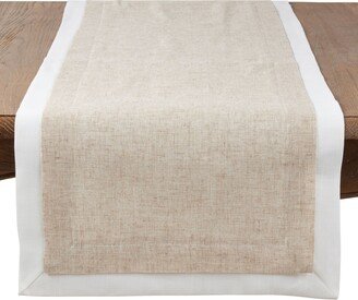 Saro Lifestyle Double Layer Table Runner with Thick Border Design