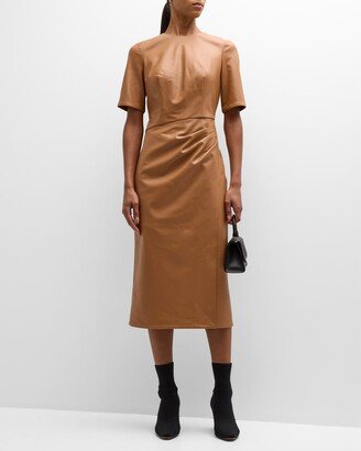 Marley Faux Leather Midi Dress