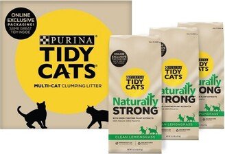 Tidy Cats Naturally Strong Clean Lemongrass Cat Litter - 40lbs