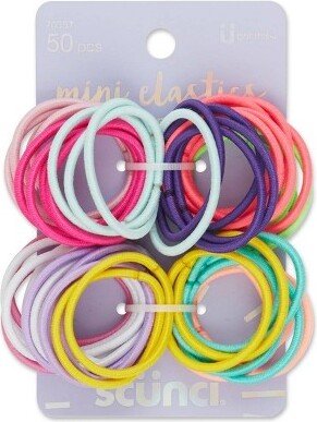 Elastic Hair Ties - Assorted Colors - 2mm/50pk