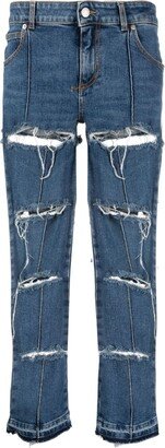 Distressed Cropped Jeans-AW