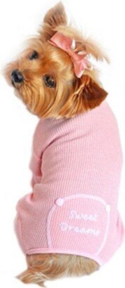 Doggie Design Sweet Dreams Thermal Dog Pajamas - Pink(Small)