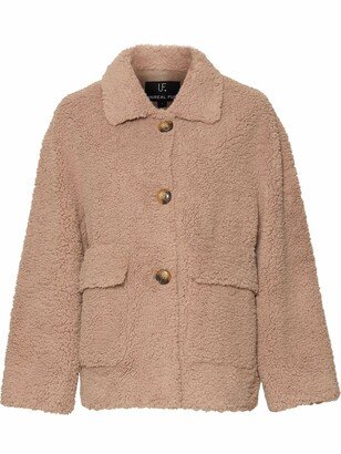 Seashell faux shearling jacket